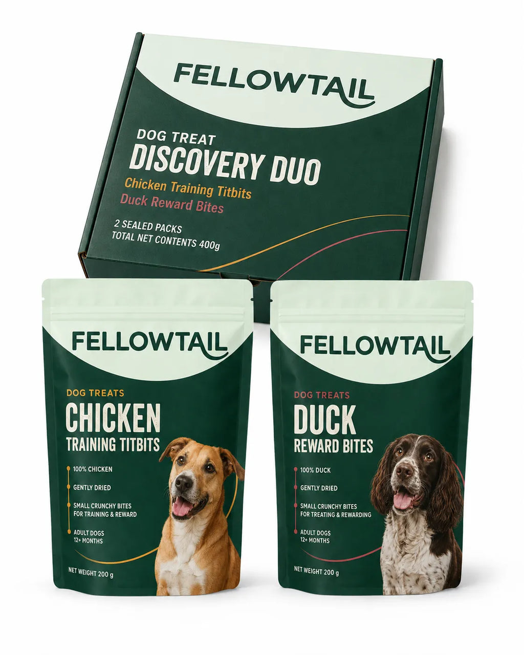 FELLOWTAIL Dog Treat Discovery Duo